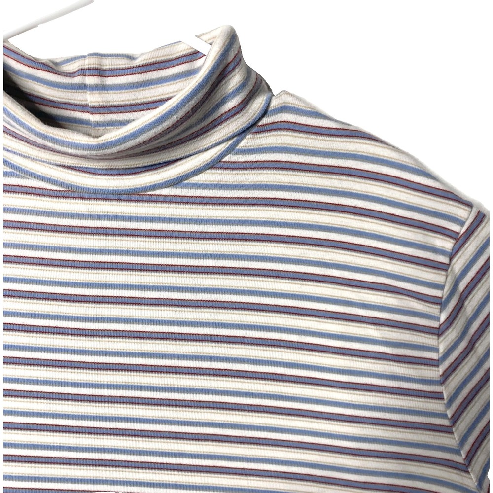 VTG CC Hughes Turtleneck Top Womens 3X Striped Casual Turtle Neck 3XL Plus Y2k